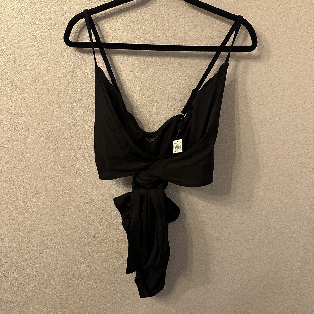 NWT Aerie Black Wrap One Piece Full Coverage Swimsuit Size XXL - Picture 4 of 9